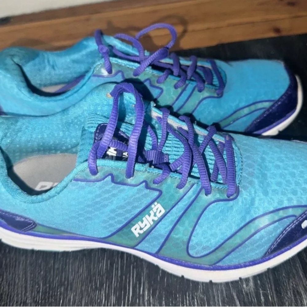 Ryka Blue and Purple Athletic Shoes with Breathable Mesh